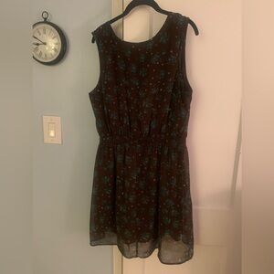 Mossimo Vintage 00s Brown Floral Mini Dress